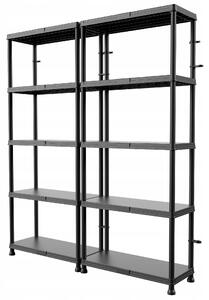 Plastový skladový regál Botle 175 x 74 x 32 cm, nosnost 25 kg na polici