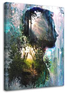 Obraz na plátně Postava muže v lese - Barrett Biggers Rozměry: 40 x 60 cm