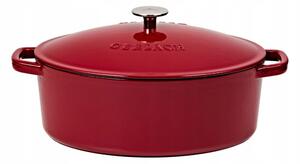 Gerlach Litinový hrnec s pokl. NATUR 31 cm 5,5 l oválný burgundy