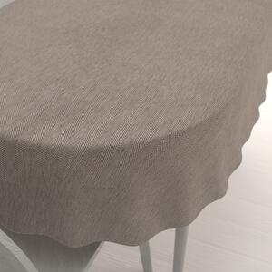 Biante Dekorační oválný ubrus BKM-302 Šedohnědé cik-cak proužky 60x100 cm