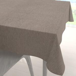 Biante Dekorační čtvercový ubrus BKM-302 Šedohnědé cik-cak proužky 140x140 cm