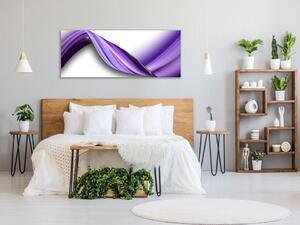 Obraz skleněný tmavě fialova vlna - 100 x 150 cm