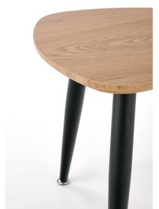 SADA 2x Odkládací stolek NICEA pr. 40/60 cm zlatý dub/černá