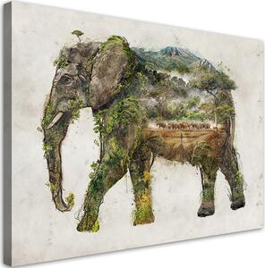 Obraz na plátně Slon a expedice - Barrett Biggers Rozměry: 60 x 40 cm