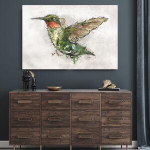 Obraz na plátně Kolibřík a kouzelný les - Barrett Biggers Rozměry: 60 x 40 cm