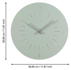 Eglo 425511 - Nástěnné hodiny TAKAHAGI 1xAA pr. 30 cm zelená