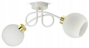 Závěsné stropní svítidlo lustr Bílé skleněné koule White Glass PE2 LED E27