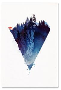 Obraz na plátně Trojúhelníkový les a liška - Robert Farkas Rozměry: 40 x 60 cm