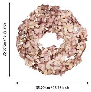 Eglo 428208 - Umělý květinový věnec SOLVANG pr. 35 cm růžová