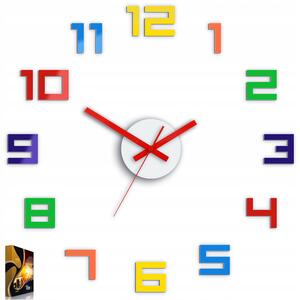 Nástěnné hodiny ULTRA TICHÉ DIGIT BAREVNÉ