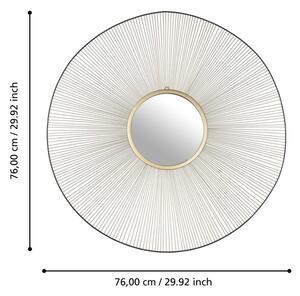 Eglo 425033 - Nástěnné zrcadlo ESASHI pr. 76 cm zlatá/černá