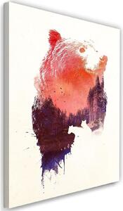 Obraz na plátně Les v podobě medvěda - Robert Farkas Rozměry: 40 x 60 cm