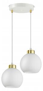 Závěsné stropní svítidlo lustr bílé skleněné koule White Glass EZ2 LED E27