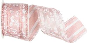 Stuha taftová CORSICA PINK pastelově růžová 40mm x 2m (14,-Kč/m)