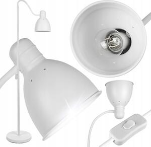 Stojací lampa LEDLUX bílá, nastavitelná, patice E27, 60 W