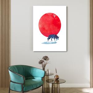 Obraz na plátně Vlk při východu slunce - Robert Farkas Rozměry: 40 x 60 cm