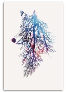 Obraz na plátně Vlk a větve - Robert Farkas Rozměry: 40 x 60 cm