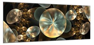 Obraz skleněný abstrakt perleťové bubliny - 30 x 60 cm