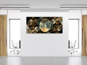 Obraz skleněný abstrakt perleťové bubliny - 30 x 60 cm