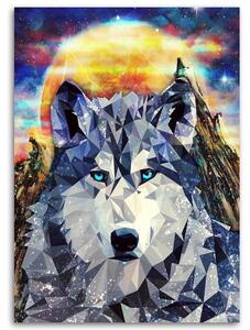 Obraz na plátně Vlk jako ručně malovaný - Cantu Rozměry: 40 x 60 cm