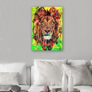 Obraz na plátně Lev jako ručně malovaný - Cantu Rozměry: 40 x 60 cm