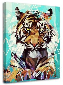 Obraz na plátně Tygr jako ručně malovaný - Cantu Rozměry: 40 x 60 cm