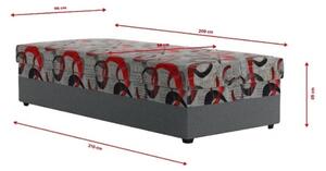 Čalouněná válenda s úložným prostorem ESTEL 90x200 cm šedá