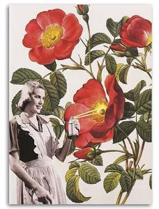 Obraz na plátně Žena malující květiny - Lili Chartrand Rozměry: 40 x 60 cm