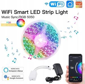 LED pásek Wi-Fi RGB 5m Smart Tuya Sada + dálkový ovladač