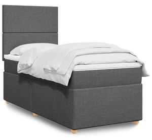 Box spring postel s matrací tmavě šedá 80 x 200 cm textil 3291101