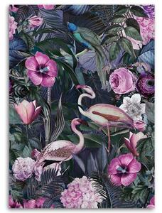 Obraz na plátně Plameňáci v temné džungli - Andrea Haase Rozměry: 40 x 60 cm