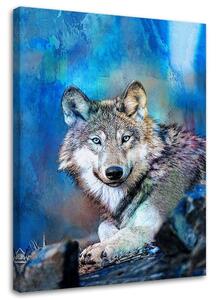 Obraz na plátně Vlk na pozadí oblohy - Andrea Haase Rozměry: 40 x 60 cm