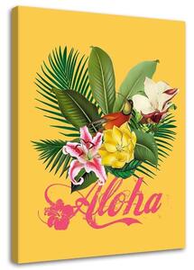 Obraz na plátně Aloha na žlutém pozadí - Andrea Haase Rozměry: 40 x 60 cm