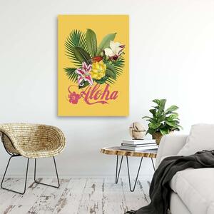 Obraz na plátně Aloha na žlutém pozadí - Andrea Haase Rozměry: 40 x 60 cm