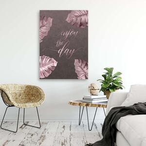 Obraz na plátně Nápis mezi růžovými listy - Andrea Haase Rozměry: 40 x 60 cm
