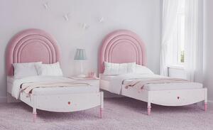 Dětská postel Susy 90x200cm - bílá/růžová