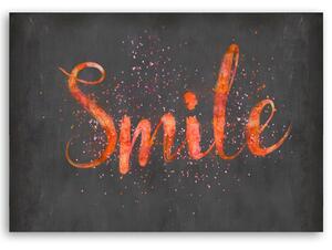 Obraz na plátně Oranžový nápis Smile - Andrea Haase Rozměry: 60 x 40 cm