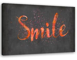 Obraz na plátně Oranžový nápis Smile - Andrea Haase Rozměry: 60 x 40 cm