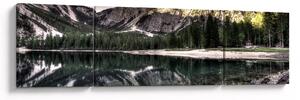 Obraz jezera v horách (170x50 cm)