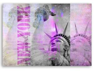 Obraz na plátně Socha Svobody a nápis New York - Andrea Haase Rozměry: 60 x 40 cm