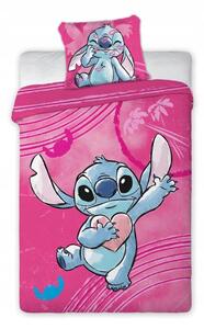 Povlečení 140x200 Lilo a Stitch růžový povlak 70x90 Faro