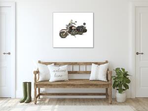 Skleněný obraz legendární motorka - 40 x 40 cm