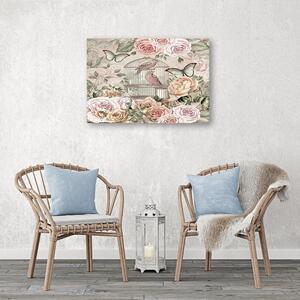 Obraz na plátně Klec v květinách - Andrea Haase Rozměry: 60 x 40 cm