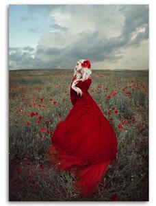 Obraz na plátně Gotická dáma v červených šatech - Maryna Khomenko Rozměry: 40 x 60 cm
