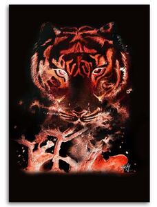Obraz na plátně Červený tygr - Marta Horodniczy Rozměry: 40 x 60 cm