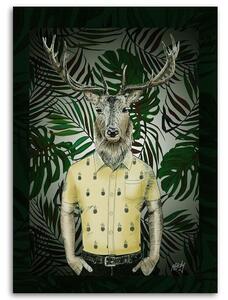 Obraz na plátně Hlava jelena v lidském těle - Marta Horodniczy Rozměry: 40 x 60 cm