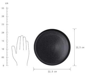 CASA NOVA Sada snídaňových talířů 22,5 cm set 4 ks - černá