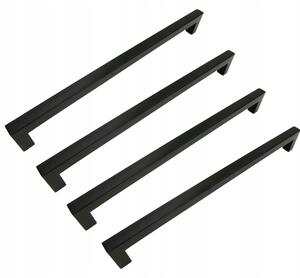 4 x Klasická Nábytková úchytka 320 mm černá Kovová úchytka do zásuvky