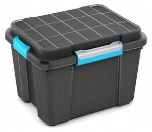 KIS Plastový úložný box - Scuba Box M 43 L modré zavírání