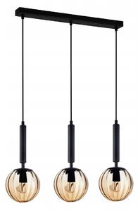 Italux Ravena PND-2324-3L bk+amb Závěsné svítidlo